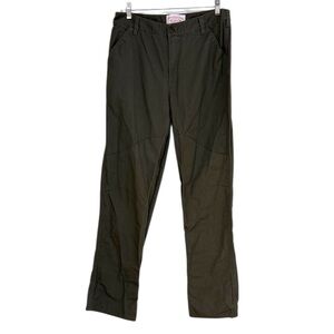 Filson Canvas Pants Women's 10 Olive Cotton Blend Outdoors Fishing Barn Gorpcore